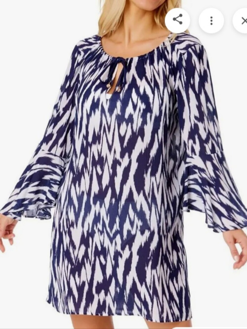 New Anne Cole Swim Cover Up Navy Size Medium/Large NWT